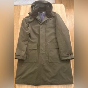 Ralph Lauren Purple Label NWT Mens Olsen hooded twill coat size Medium olive